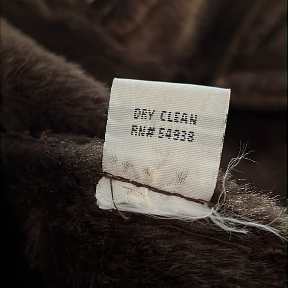 Appraisal Brown Faux Suede Faux Fur Jacket Fall Winter Coat Embroidered Cozy - Picture 11 of 11